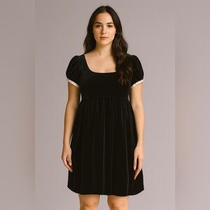 NWT BEHNAZ SARAFPOUR x TARGET | Black Velvet Dress | 13